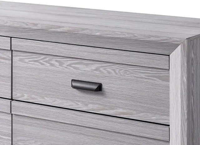 Alt view image 3 of 5 - 1Pc Contemporary Five Drawers Chest Gray Driftwood Finish Rustic Finish Bedroom Wooden Furniture