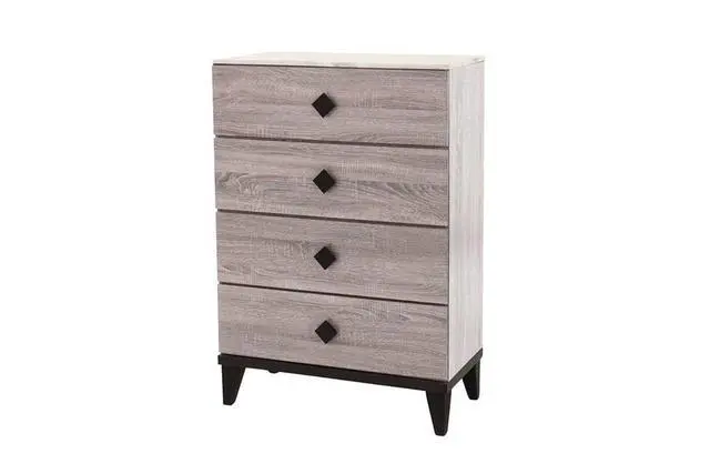 Alt view image 2 of 7 - Modern Design Bedroom Furniture 1Pc Cream 4 Drawers Beautiful Chest With Faux Marble Top