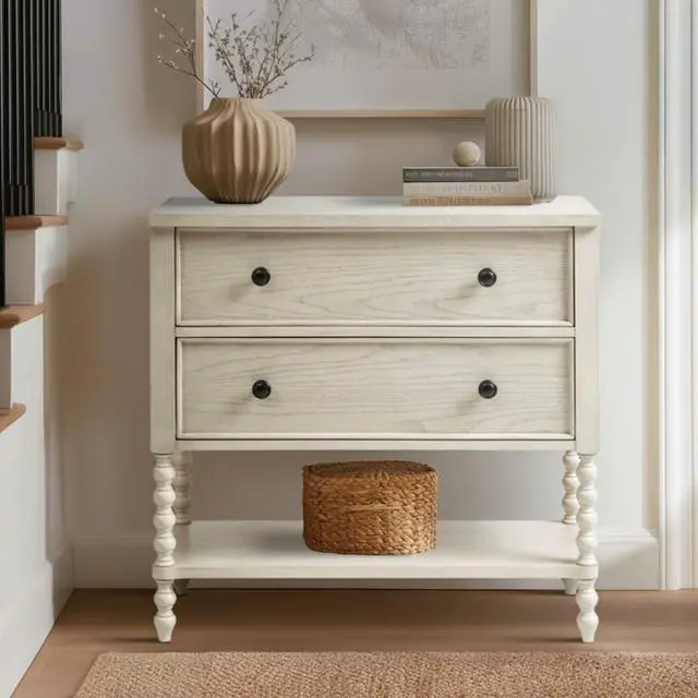 Alt view image 2 of 7 - 2 Drawer Accent Chest Antique Cream