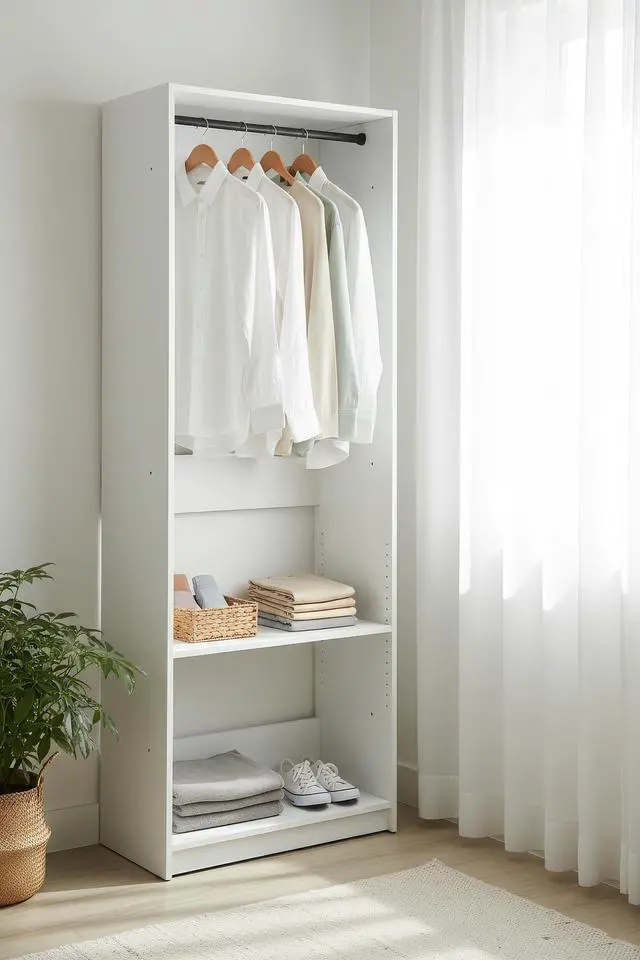 Alt view image 7 of 7 - Prosper 32" White Wood Walk-in Closet with One Rod