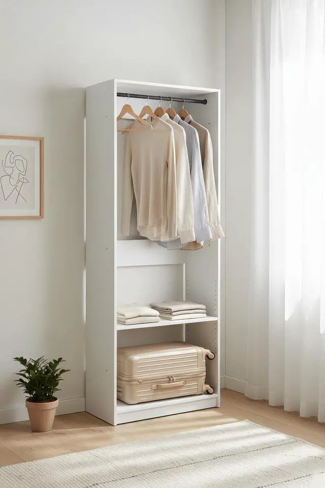 Alt view image 4 of 7 - Prosper 32" White Wood Walk-in Closet with One Rod
