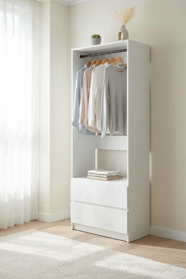 Alt view image 6 of 7 - Prosper 32" White Wood Walk-in Closet with Two Drawers