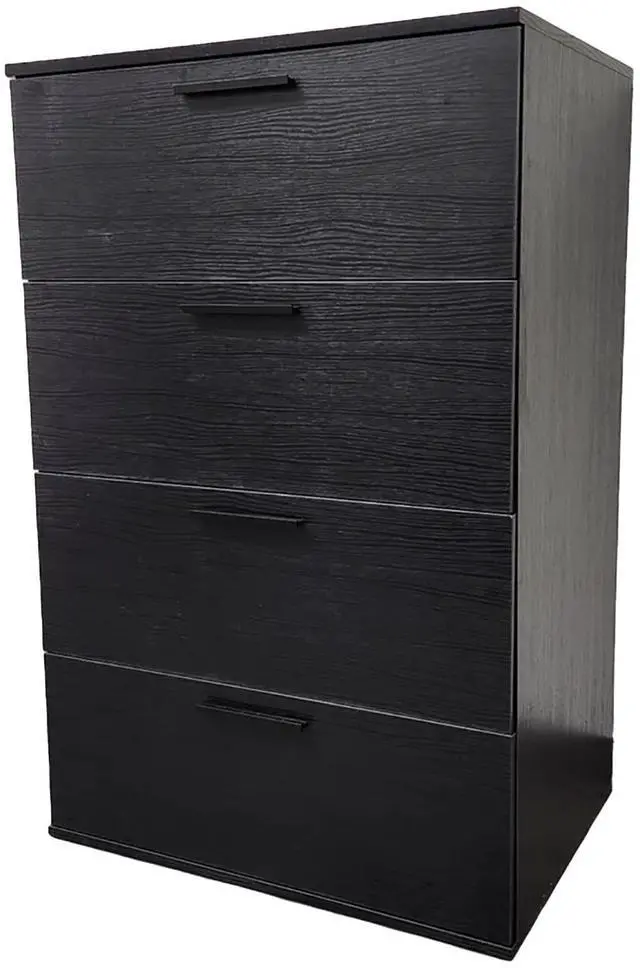 Main image of Oliver Four-Drawer Jumbo Chest in Black