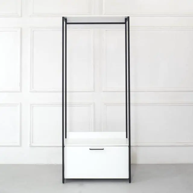 Alt view image 4 of 7 - Fiona Wood and Metal Walk-in Closet with One Drawer