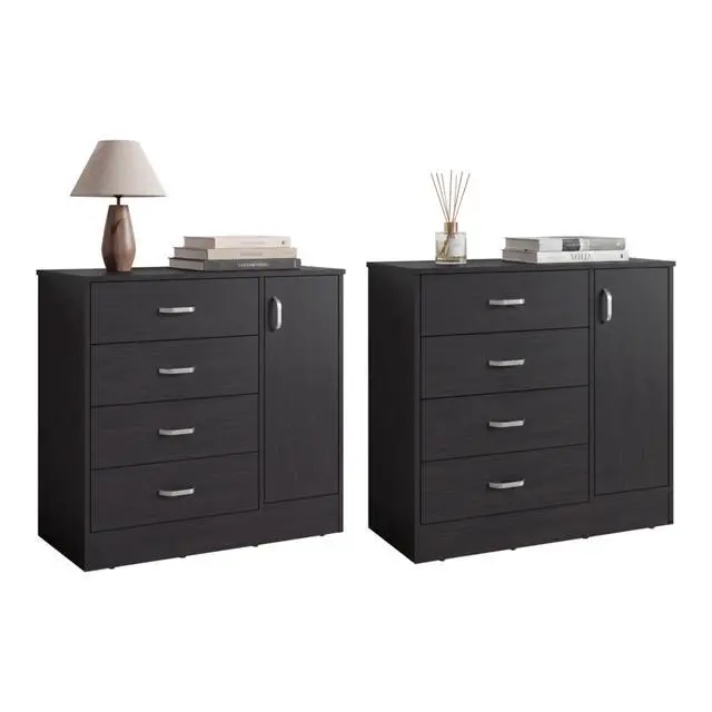 Alt view image 2 of 6 - Wenge Dresser with Drawers and Door, Set of 2