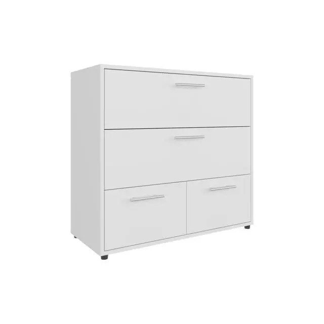 Alt view image 4 of 7 - White Dresser with Drawers, Set of 2