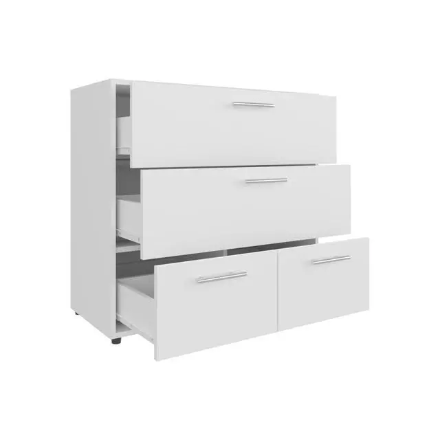 Alt view image 6 of 7 - White Dresser with Drawers, Set of 2