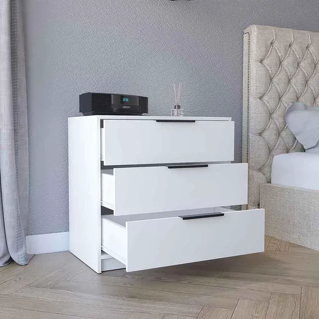 Alt view image 4 of 7 - Kaia 3 Drawers Dresser, Superior Top -White