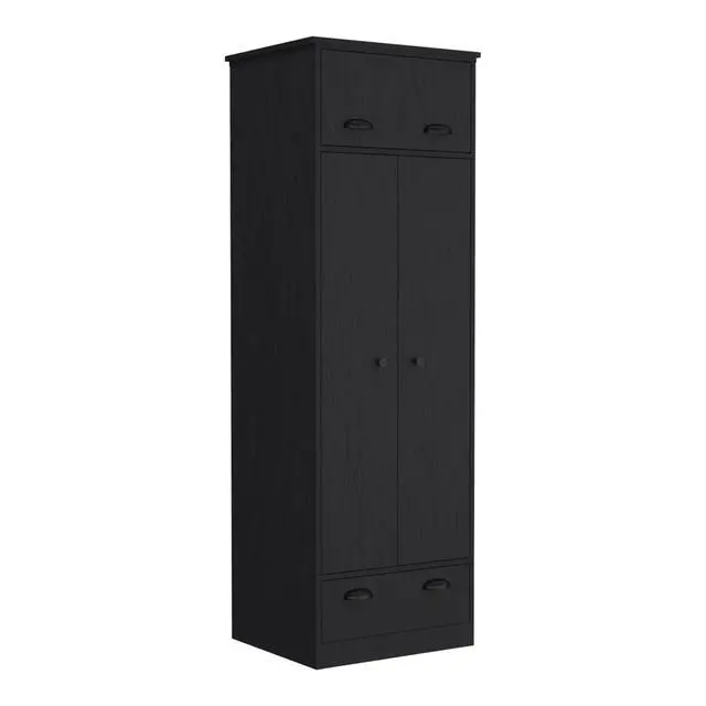 Alt view image 6 of 7 - Falkland Armoire with 1 Drawer and 1 Hinged Drawer with Handles