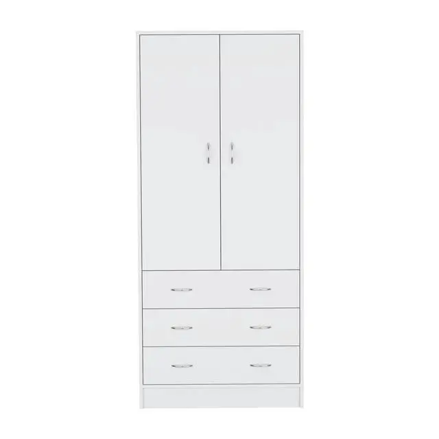Alt view image 5 of 7 - Taly Double Door Armoire White