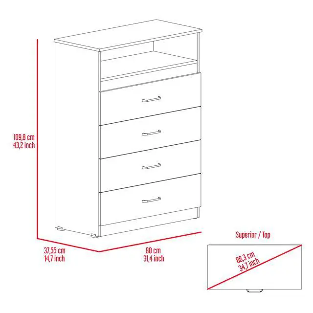 Alt view image 7 of 7 - Dresser Atlanta, Bedroom, White