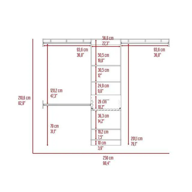 Alt view image 2 of 7 - 150 Closet System British, Bedroom, Black