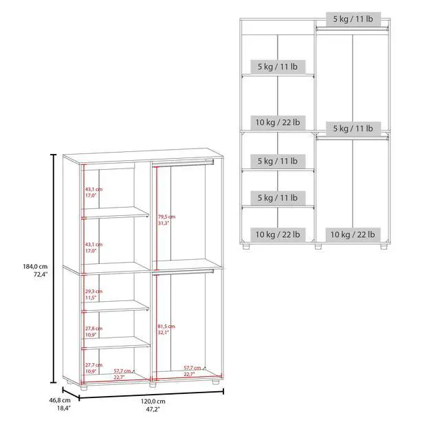 Alt view image 4 of 7 - Tunica Armoire, Bedroom, Milan/ White
