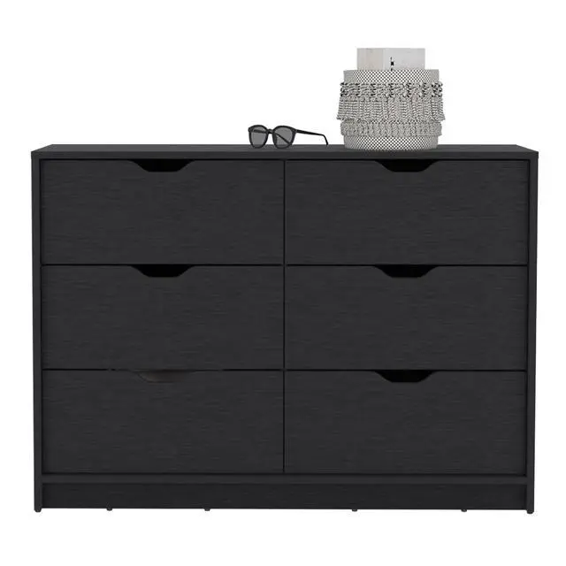Alt view image 5 of 7 - Dresser 30"H, Drawer Dresser with 2 Lower Cabinets, Drawer Chest, Black