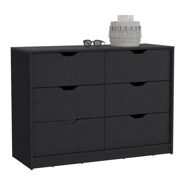 Alt view image 6 of 7 - Dresser 30"H, Drawer Dresser with 2 Lower Cabinets, Drawer Chest, Black