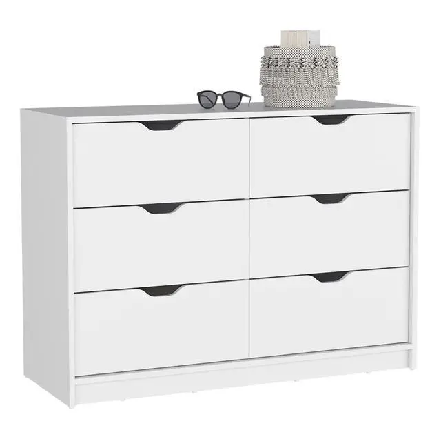 Alt view image 5 of 7 - Dresser 30"H, 4 Drawer Dresser with 2 Lower Cabinets, Drawer Chest, White