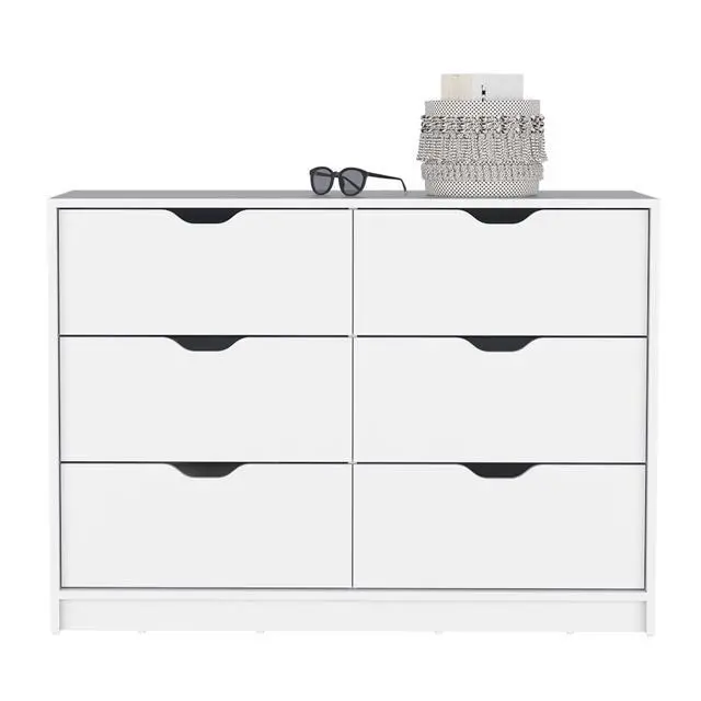 Alt view image 6 of 7 - Dresser 30"H, 4 Drawer Dresser with 2 Lower Cabinets, Drawer Chest, White