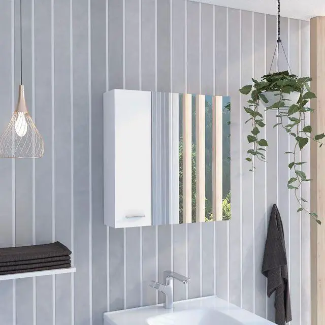 Main image of Kenya Medicine Cabinet, Mirror, Double Door, Four Interior Shelves