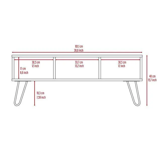Alt view image 3 of 6 - Minnesota Charcoal Coffee Table