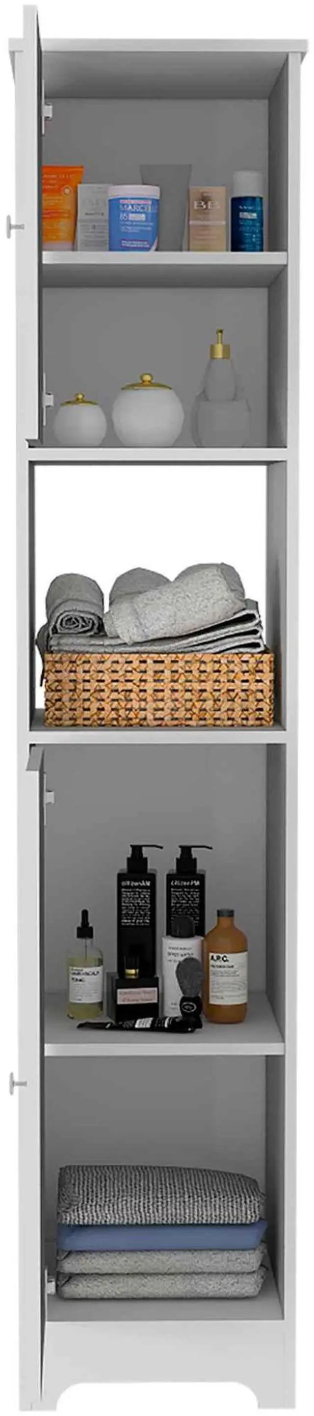Alt view image 6 of 7 - Charlotte Linen Cabinet, 2 Single Door Cabinet, Division, One Shelf