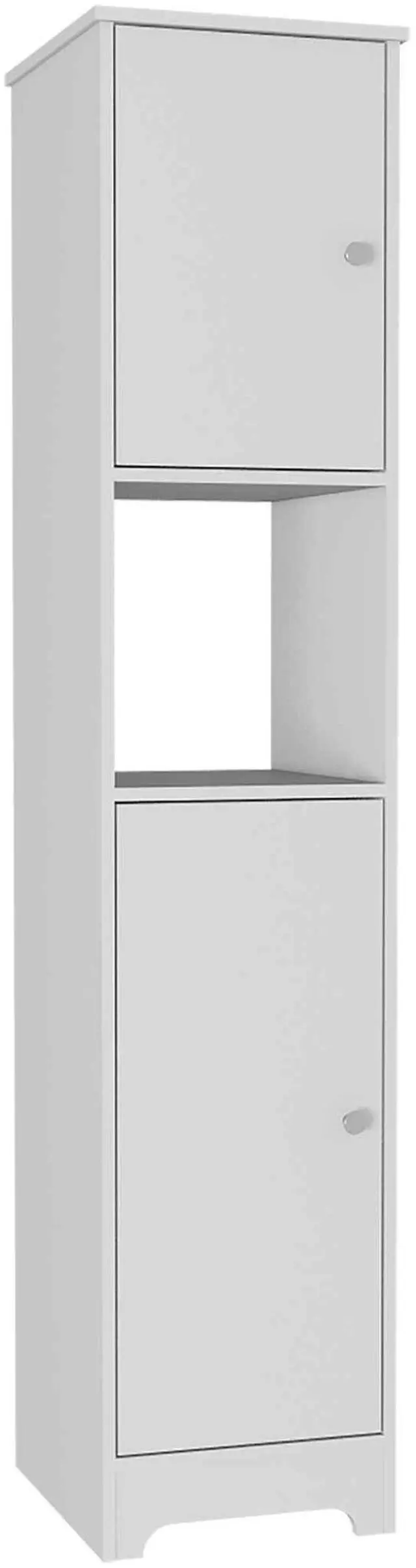 Alt view image 7 of 7 - Charlotte Linen Cabinet, 2 Single Door Cabinet, Division, One Shelf