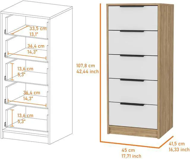 Alt view image 3 of 7 - Washington Five Drawer Dresser