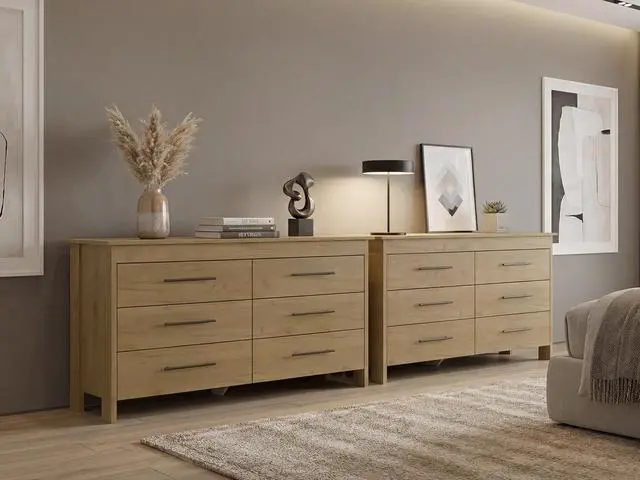 Main image of Anson Set of 2 Dressers Modern Bedroom Storage Furniture