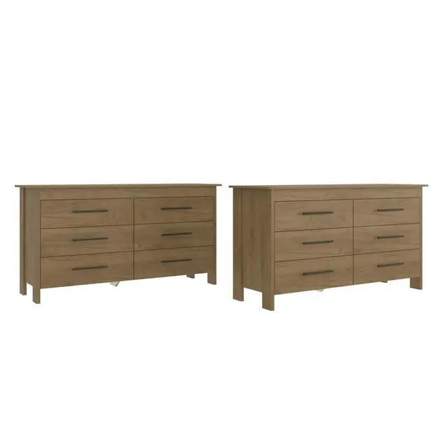 Alt view image 3 of 5 - Anson Set of 2 Dressers Modern Bedroom Storage Furniture