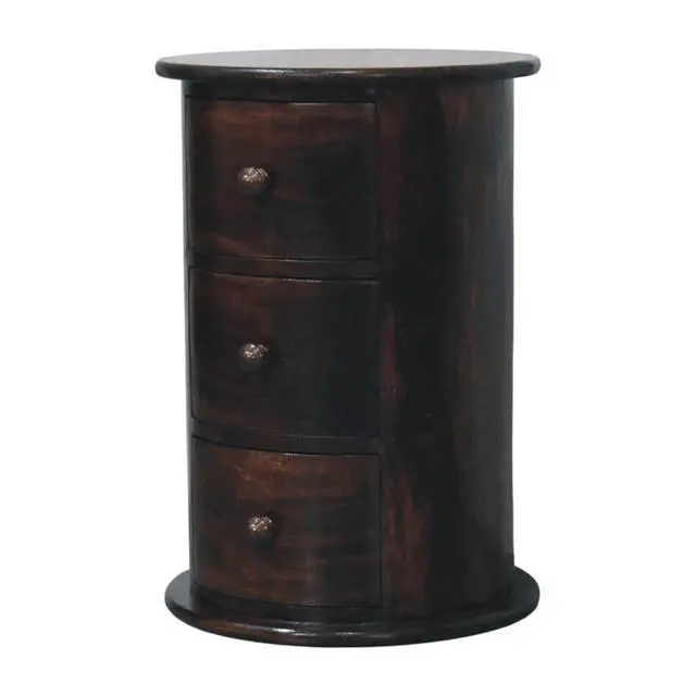 Alt view image 3 of 7 - California Walnut Drum 3 Drawer Chest