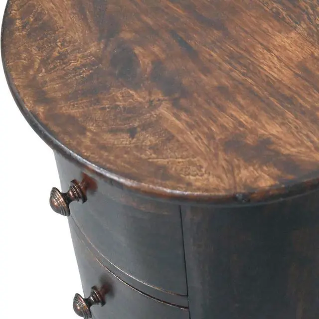 Alt view image 4 of 7 - California Walnut Drum 3 Drawer Chest
