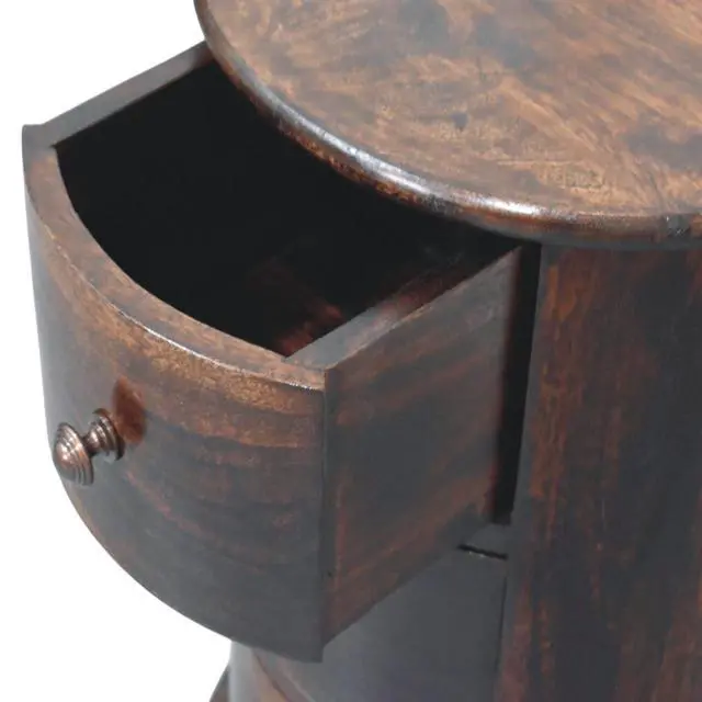 Alt view image 6 of 7 - California Walnut Drum 3 Drawer Chest