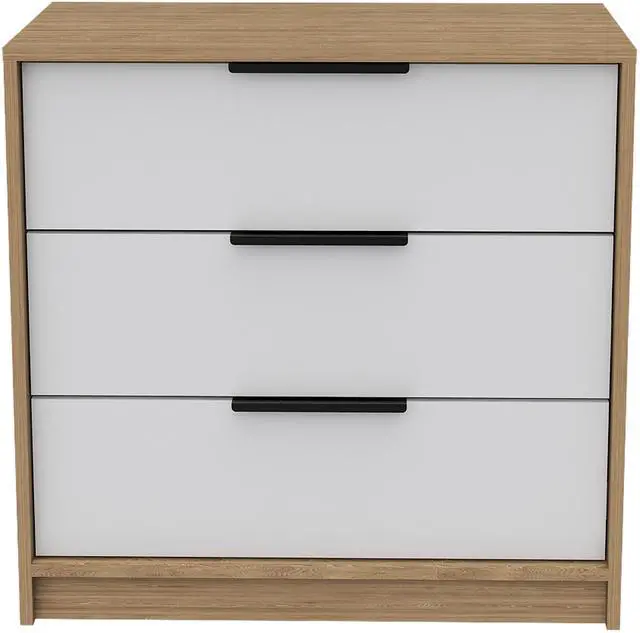 Alt view image 2 of 7 - Kaia 3 Drawers Dresser, Superior Top -White / Pine