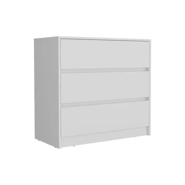 Alt view image 6 of 7 - Austin Three Drawer Dresser, Pull Out Mechanism-White