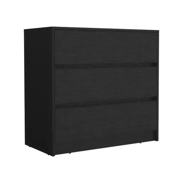 Alt view image 6 of 7 - Austin Three Drawer Dresser, Pull Out Mechanism-Black