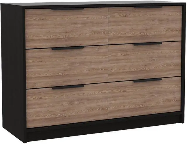Alt view image 2 of 6 - Kaia 4 Drawers Dresser, Superior Top -Black / Pine