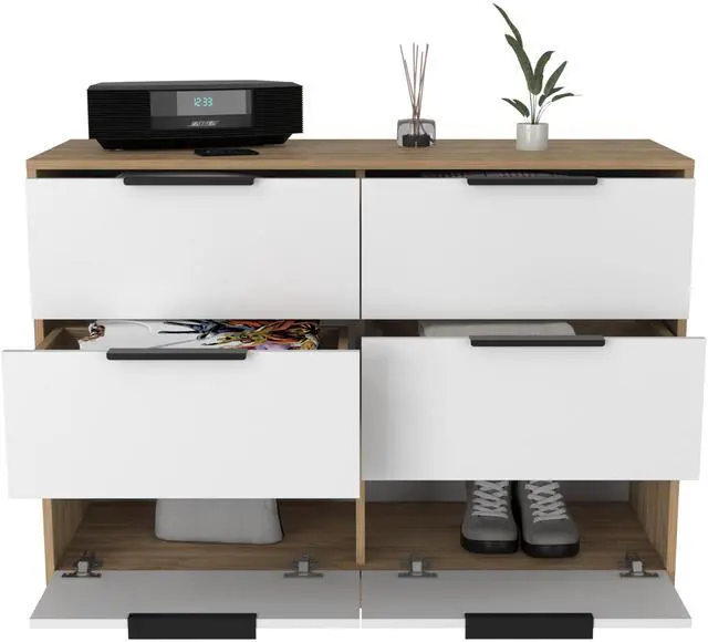 Alt view image 5 of 7 - Kaia 4 Drawers Dresser, Superior Top -Pine / White