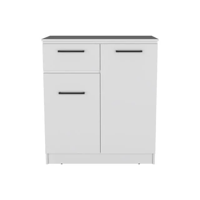 Alt view image 2 of 7 - Idaho Dresser with 2-Door Cabinets and Drawer -White