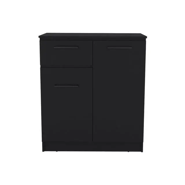 Alt view image 2 of 7 - Idaho Dresser with 2-Door Cabinets and Drawer -Black