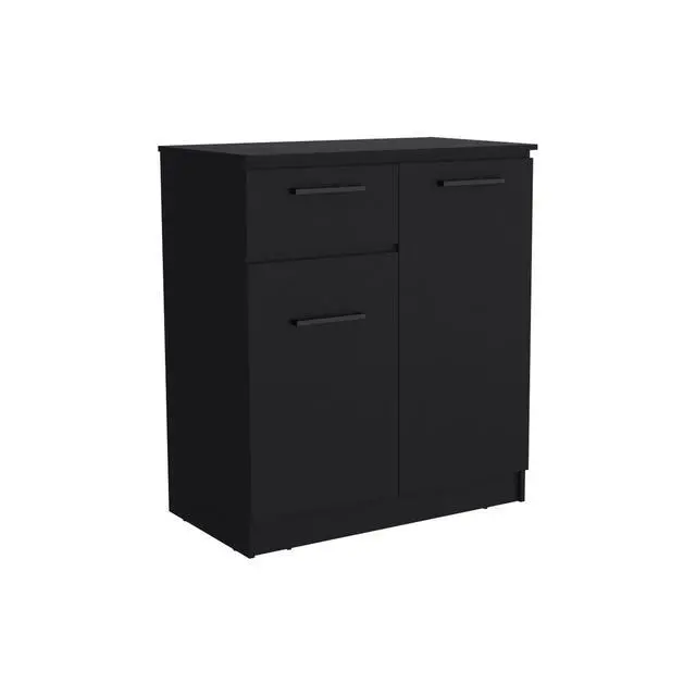 Alt view image 6 of 7 - Idaho Dresser with 2-Door Cabinets and Drawer -Black