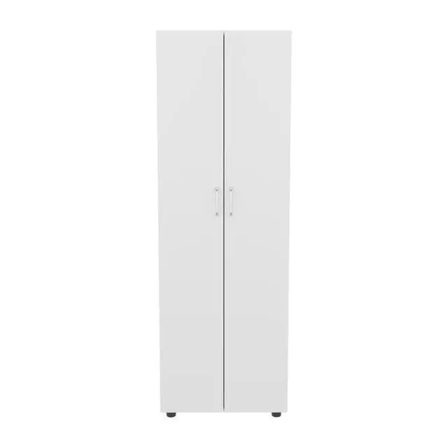 Alt view image 5 of 7 - Aurora Armoire, Two Interior Shelves, Rod, Double Door, White