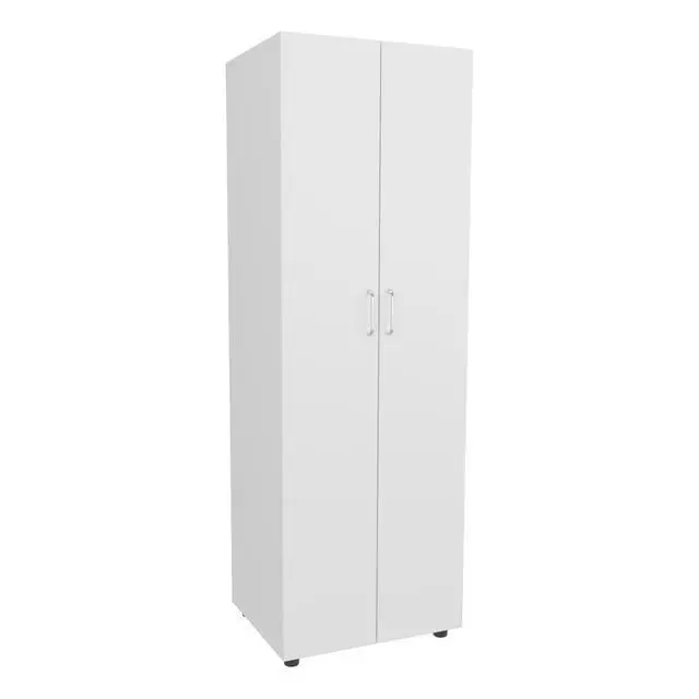 Alt view image 6 of 7 - Aurora Armoire, Two Interior Shelves, Rod, Double Door, White