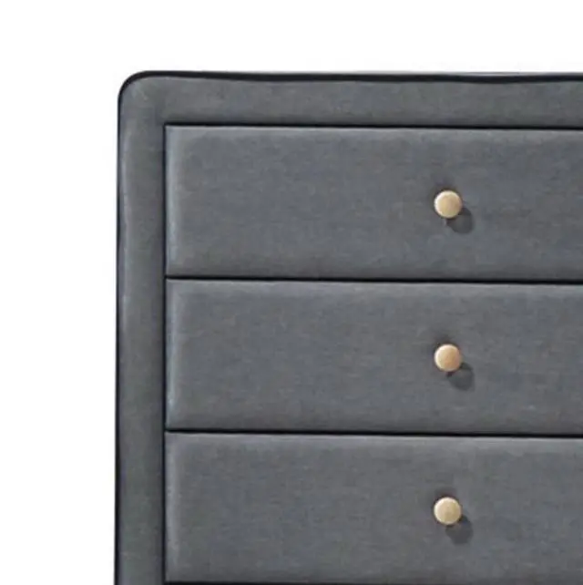 Alt view image 5 of 5 - Valda Light Gray Fabric Chest