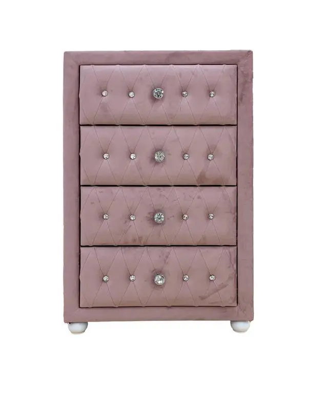 Alt view image 5 of 7 - Reggie Pink Fabric Chest