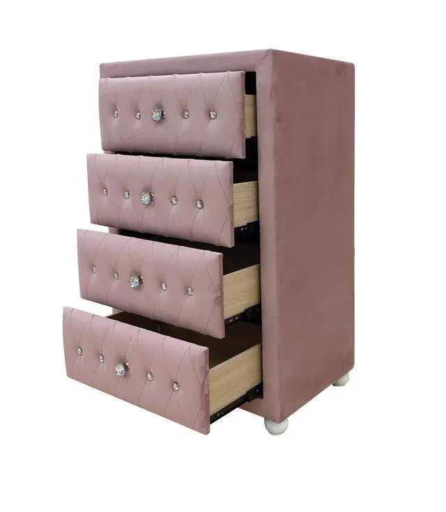 Alt view image 4 of 7 - Reggie Pink Fabric Chest
