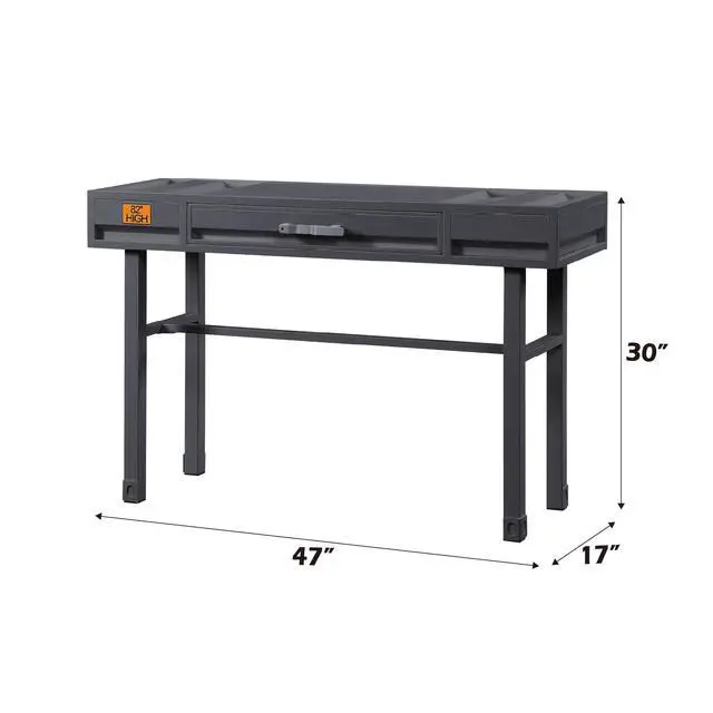Alt view image 4 of 5 - Cargo Gunmetal Finish Vanity Desk