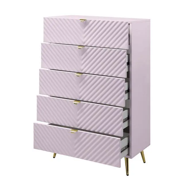 Alt view image 2 of 7 - Gaines Pink High Gloss Finish Chest