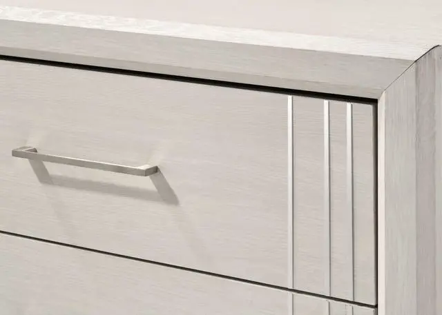 Alt view image 3 of 5 - 1pc Contemporary Four-Drawers Chest Bed Side Cabinet Wooden Furniture White/Beige Color