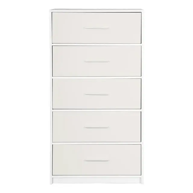 Alt view image 6 of 7 - 5-Drawer Dresser with Large Fabric Drawers, White