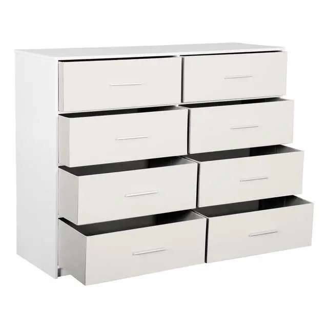 Alt view image 2 of 7 - 8-Drawer Dresser with Large Fabric Drawers, White