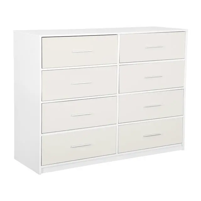 Alt view image 5 of 7 - 8-Drawer Dresser with Large Fabric Drawers, White